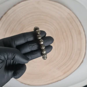 Pulsera Pirita Facetada 10mm