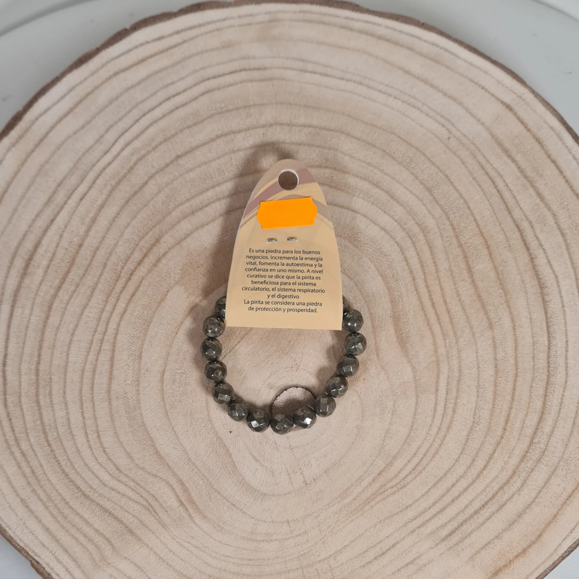 Pulsera Pirita Facetada 10mm