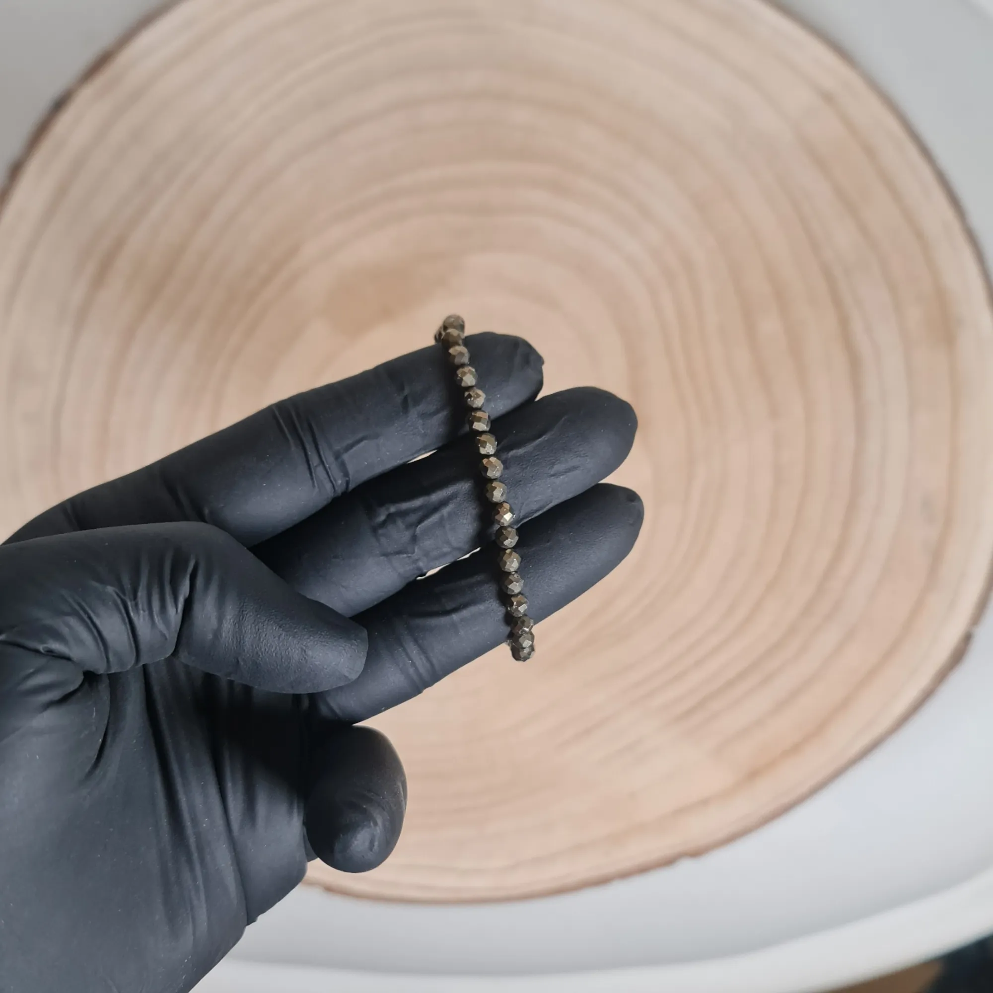 Pulsera Pirita Facetada 4mm