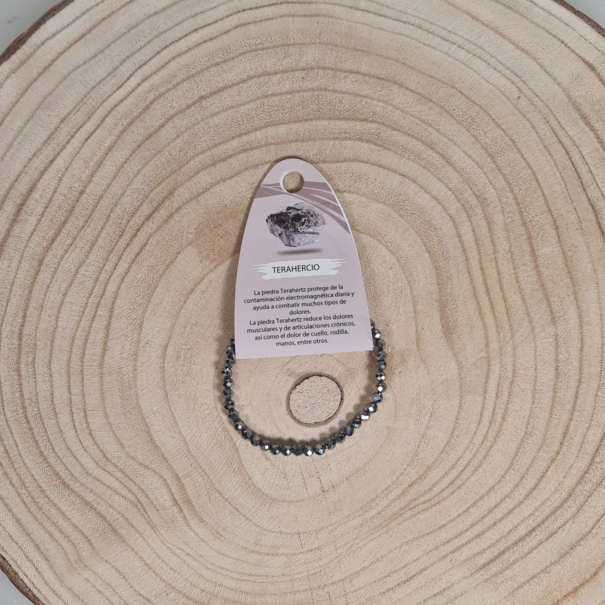 Pulsera Terahercio Facetada 6mm