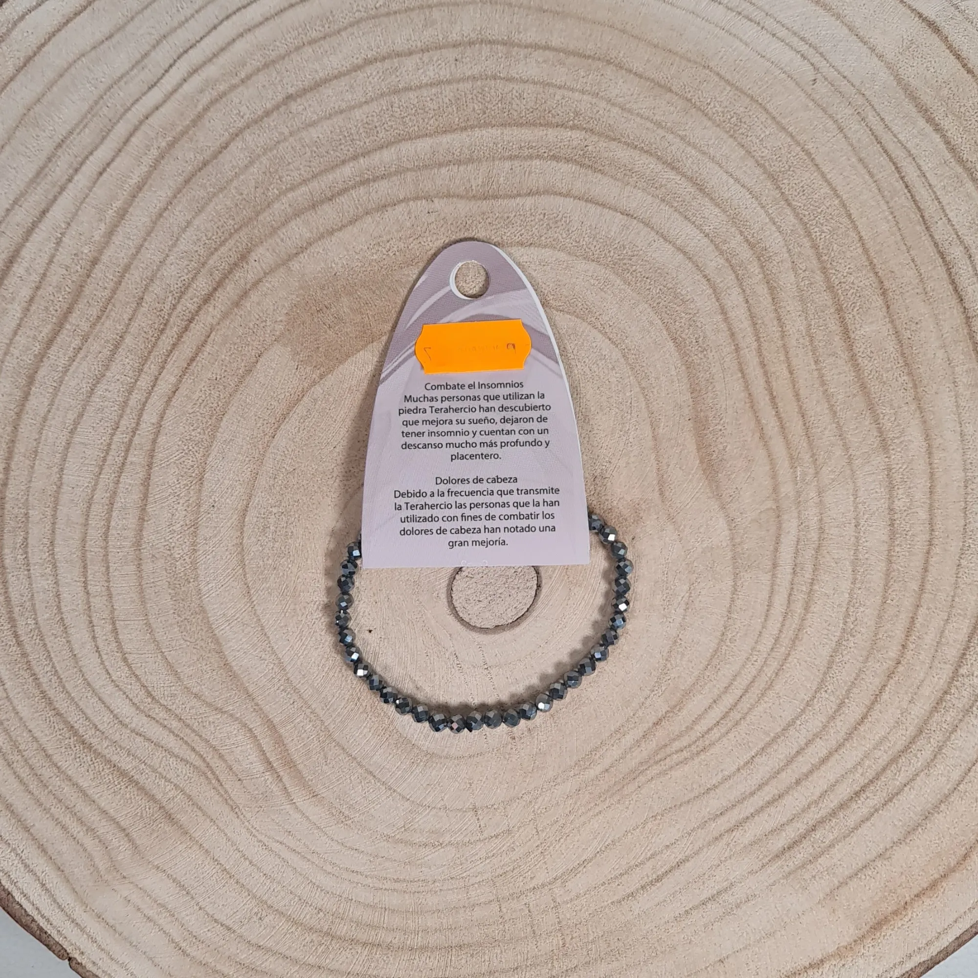 Pulsera Terahercio Facetada 6mm