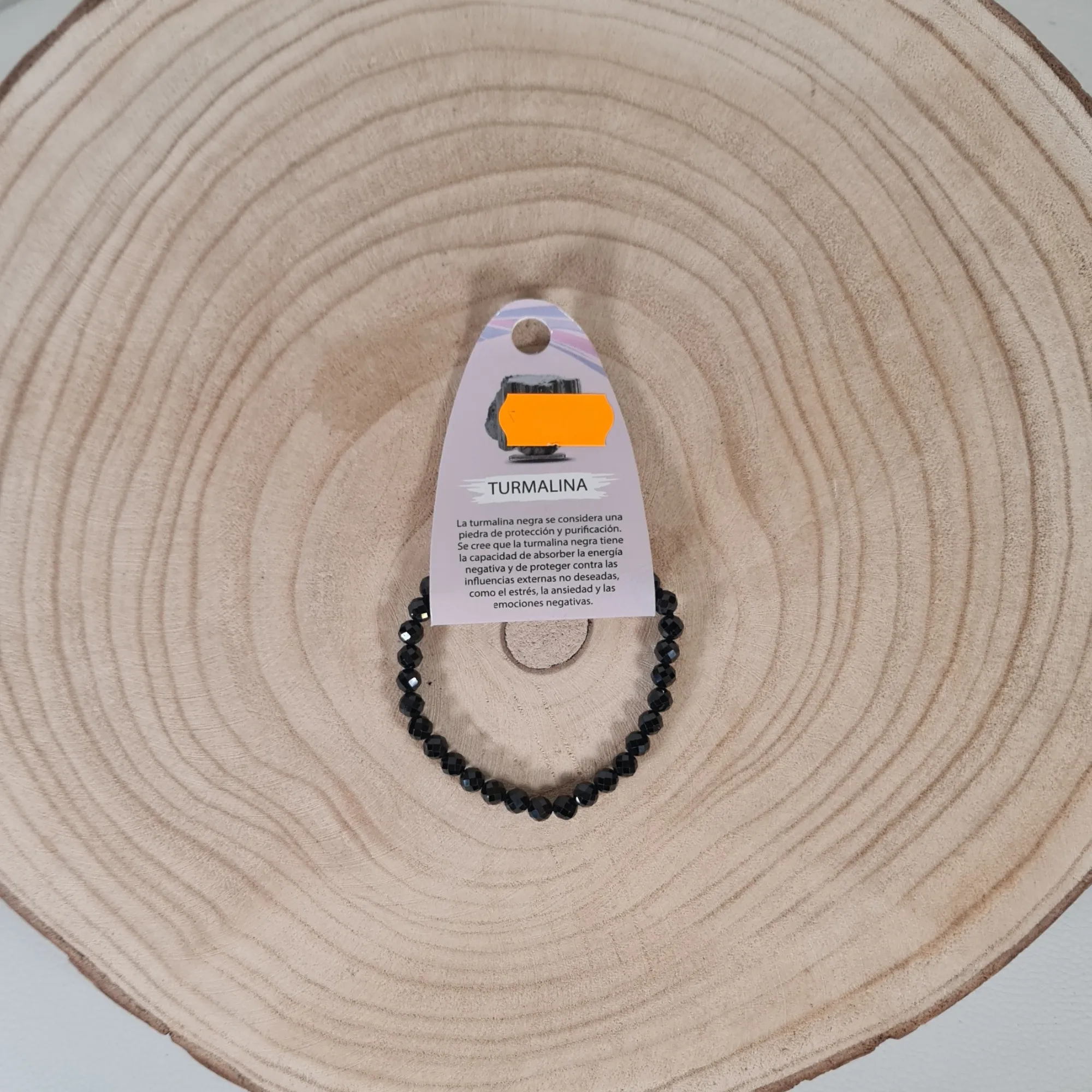 Pulsera Turmalina Facetada 6mm