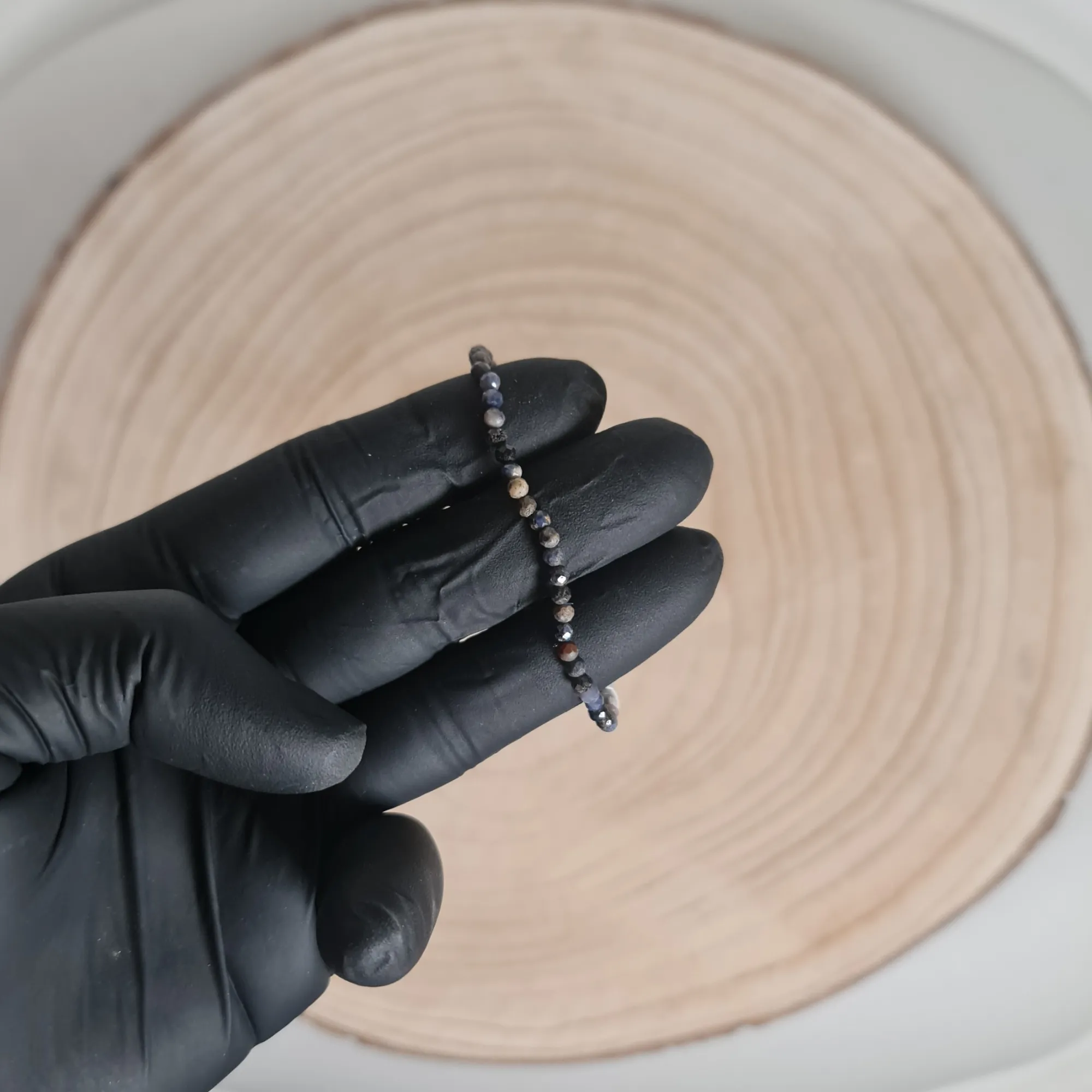 Pulsera Zafiro Facetada 3mm