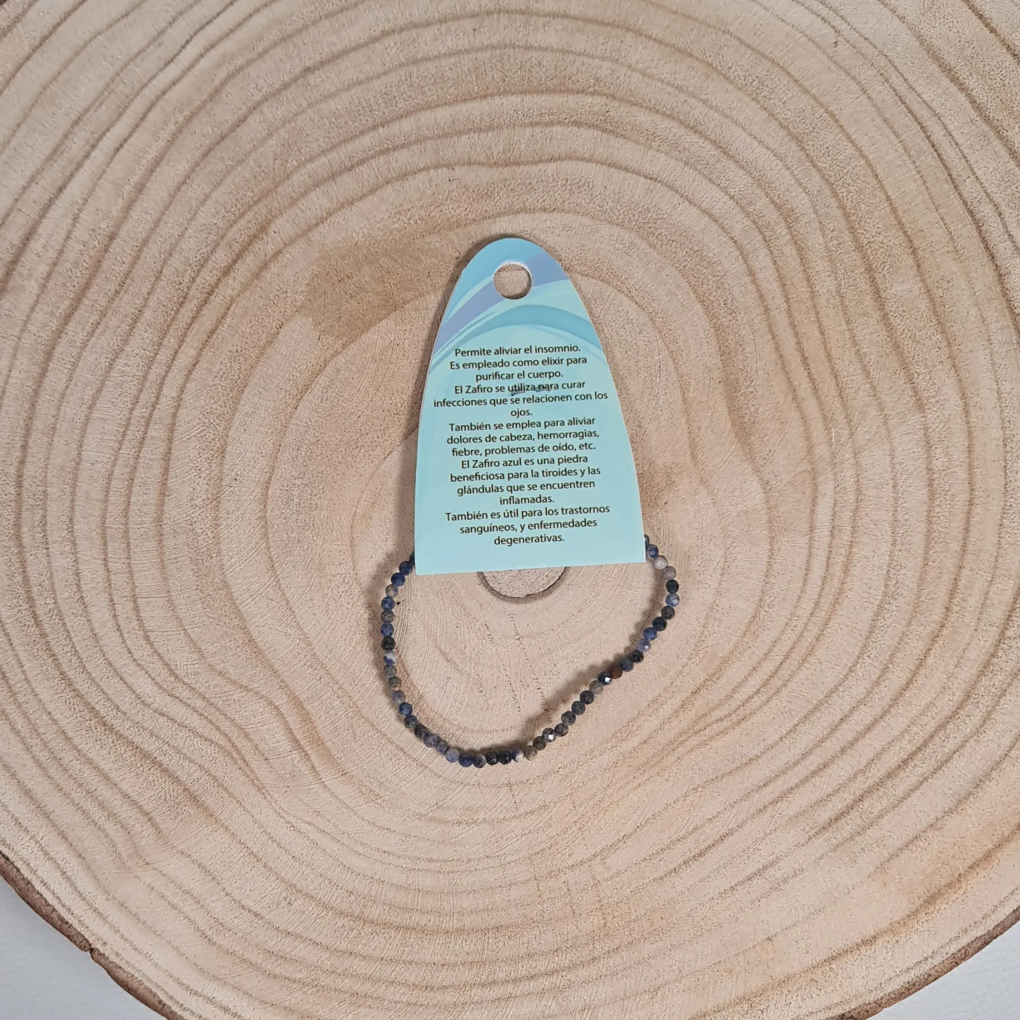 Pulsera Zafiro Facetada 3mm