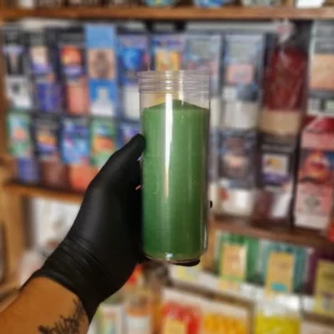 Vela simple Verde oscuro 16 cm